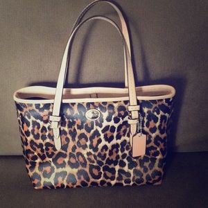 Authentic Coach cheetah print handbag